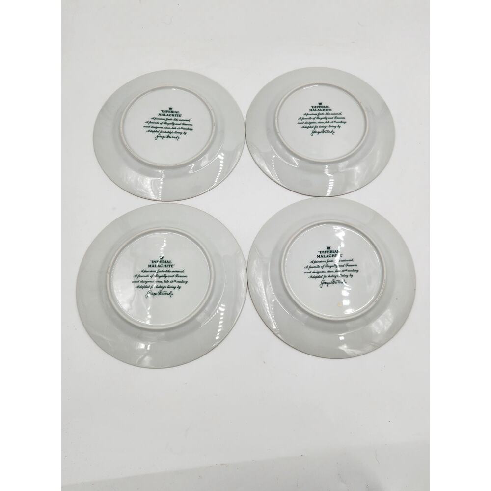 Vintage Georges Briard Imperial Malachite Porcelain Cappuccino Cups & Saucers 4 - Picture 5 of 15